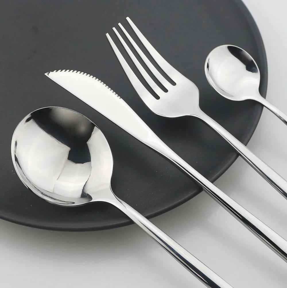 Luxury Stainless Steel Cutlery Set – 24 Pieces