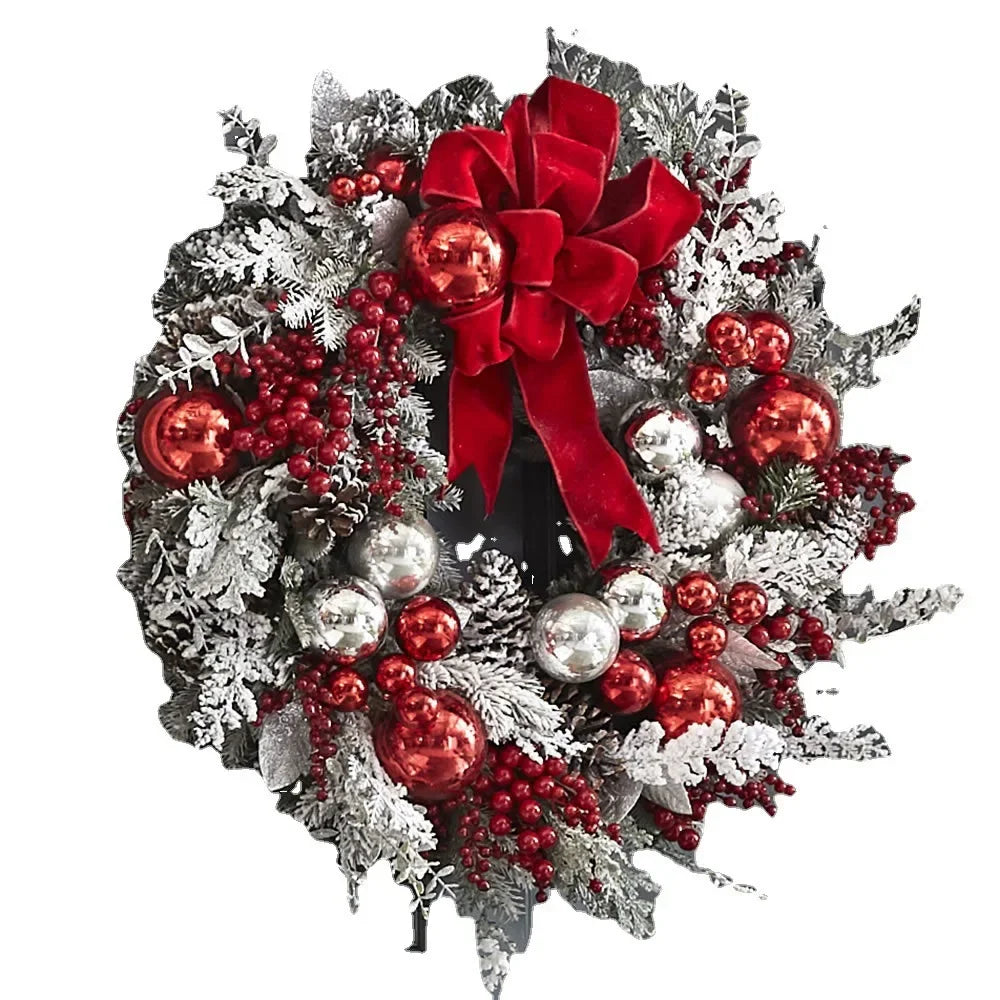 Guirlanda de Natal com Rattan Nevada para Porta