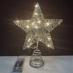 Estrela LED de Ferro Para Árvore de Natal Decoração de Natal