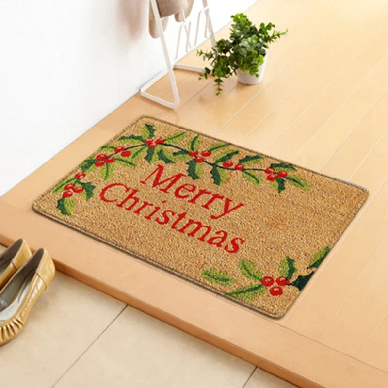 Tapete de Natal Para Porta de Entrada Decoração de Natal