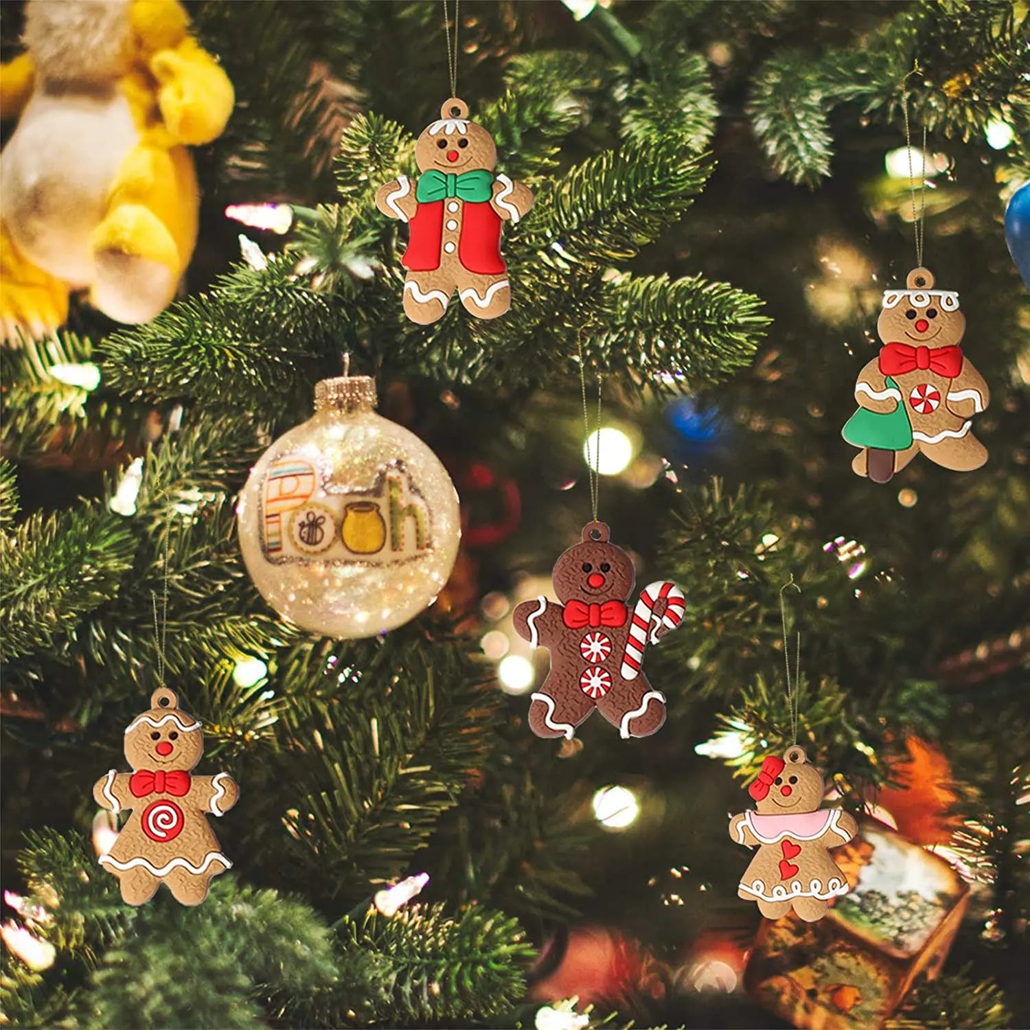 Enfeite Para Árvore de Natal em Formato de Biscoito 12 Unidades