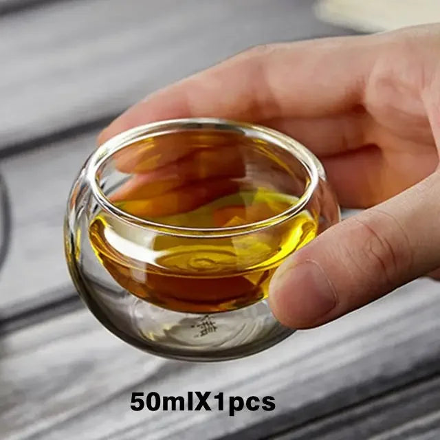 Conjunto de Xícaras de Chá de Vidro