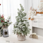 Árvore de Natal de Mesa Artificial com Neve e Luz