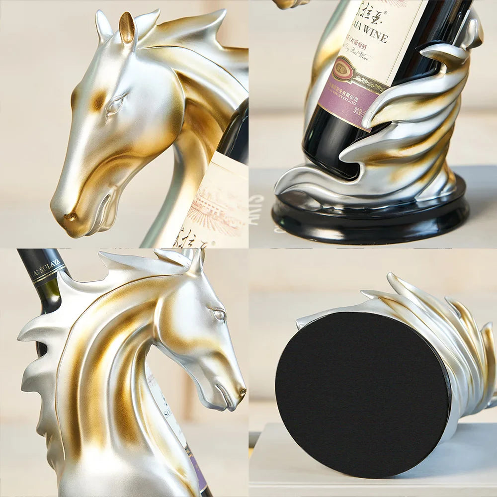 Luxury Resin Horse Wine Holder