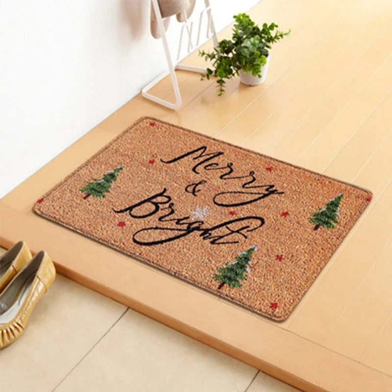 Tapete de Natal Para Porta de Entrada Decoração de Natal