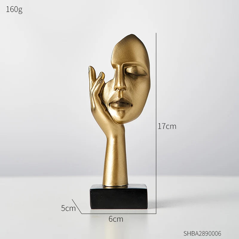 Estátua Decorativa de Resina Abstrata Nórdica - Loja Sem Barreiras