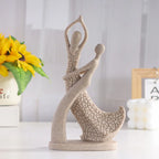 Escultura Abstrata de Casal para Mesa e Decoração Moderna