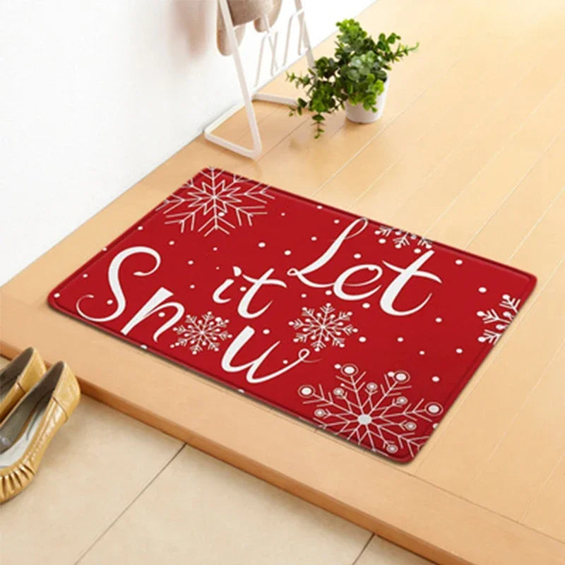 Tapete de Natal Para Porta de Entrada Decoração de Natal