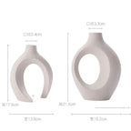 Conjunto com 2 Vasos Decorativos de Cerâmica para Sala e Mesa
