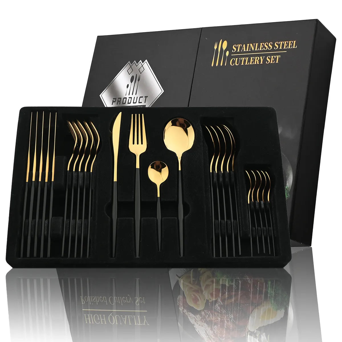 Luxury Stainless Steel Cutlery Set – 24 Pieces