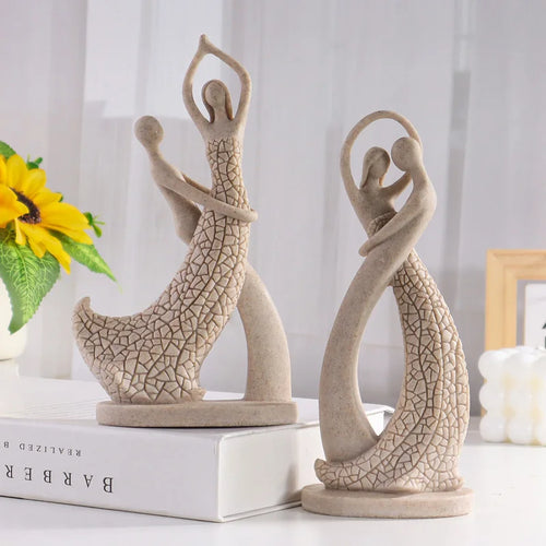 Abstract Couple Table Sculpture