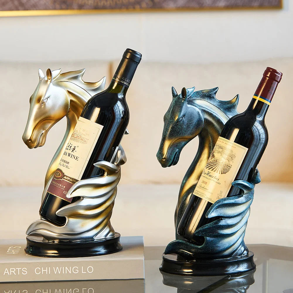 Luxury Resin Horse Wine Holder