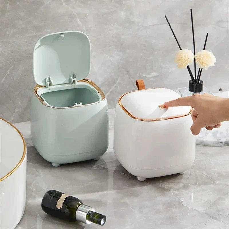 Luxury Decorative Desktop Trash Can