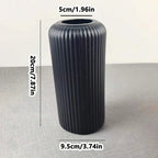 Vaso Decorativo de Cerâmica Cilíndrico para Mesa e Sala