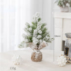Árvore de Natal de Mesa Artificial com Neve e Luz