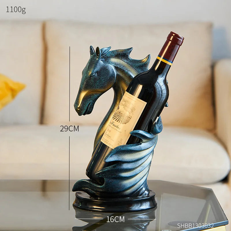 Luxury Resin Horse Wine Holder