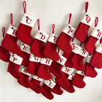 Enfeite Meias de Natal Letra do Alfabeto Decoração de Natal