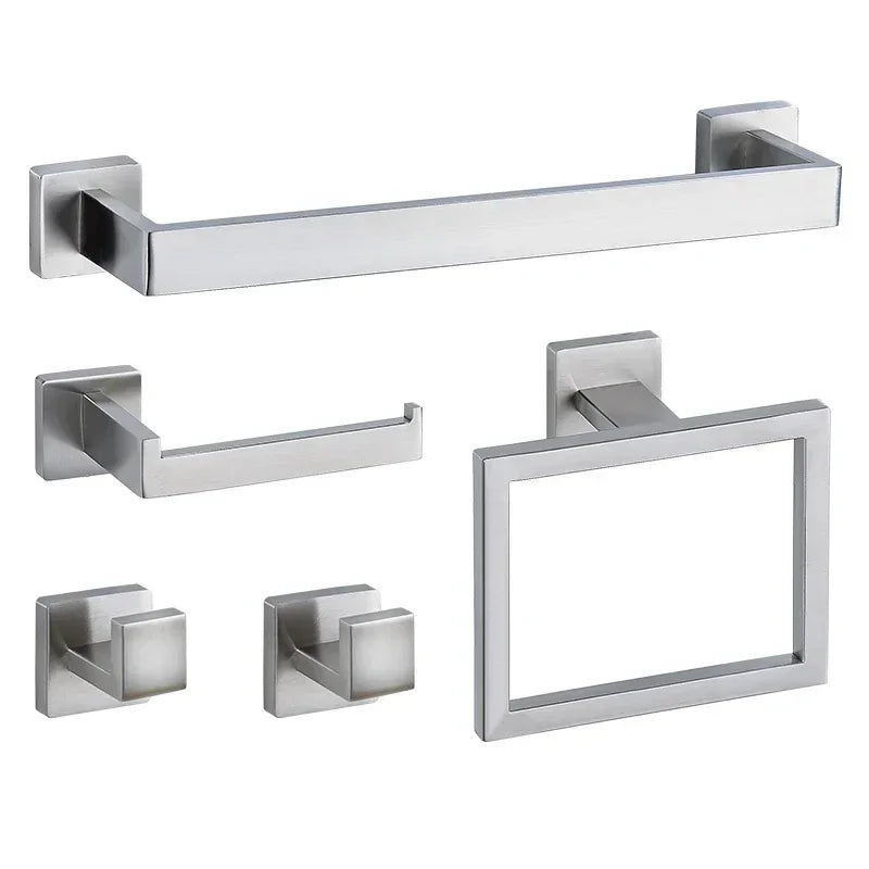 5-Piece Stainless Steel Bathroom Accessories Set