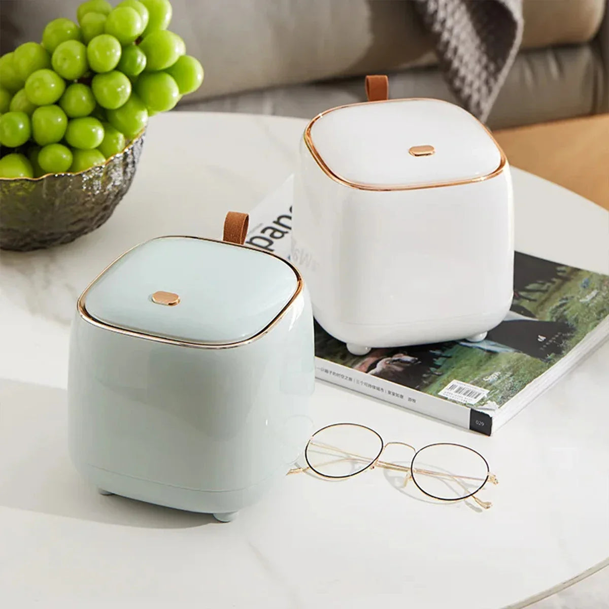 Luxury Decorative Desktop Trash Can