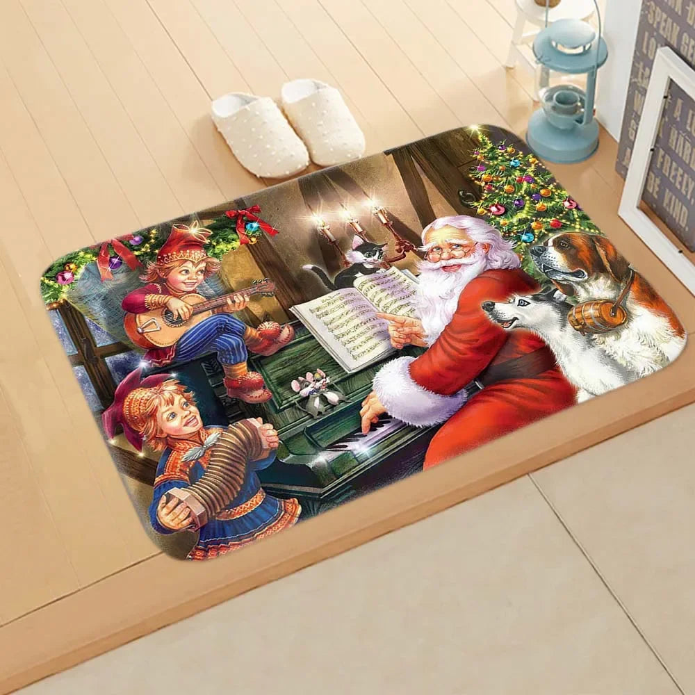 Tapete de Natal Para Porta de Entrada Decoração de Natal