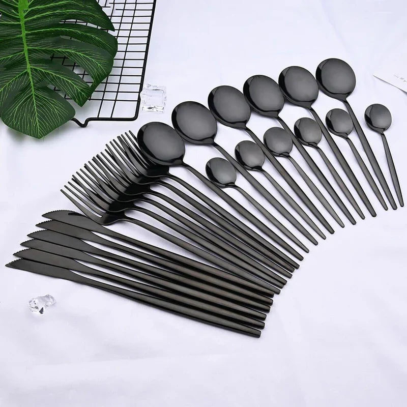 Luxury Stainless Steel Cutlery Set – 24 Pieces