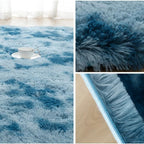Tapete Felpudo Azul Antiderrapante para Sala e Quarto - Loja Sem Barreiras