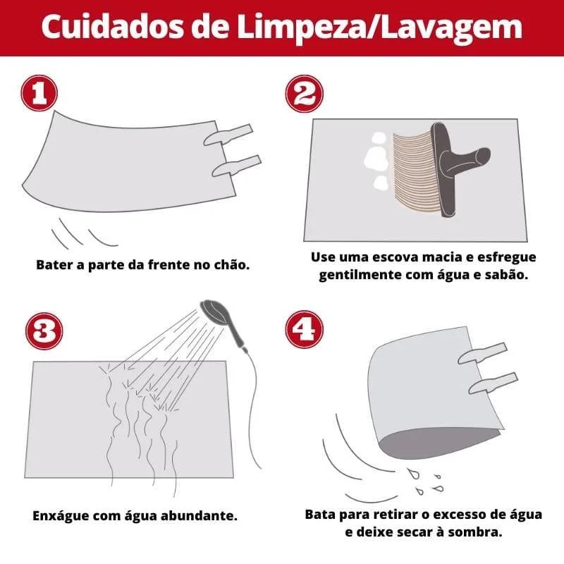 Tapete Felpudo Cinza Escuro Mescla Antiderrapante para Sala - Loja Sem Barreiras