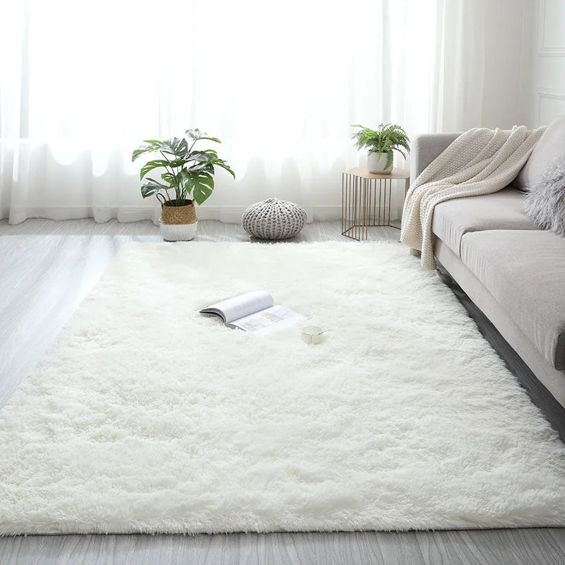 Tapete Felpudo Creme Antiderrapante para Sala e Quarto - Loja Sem Barreiras