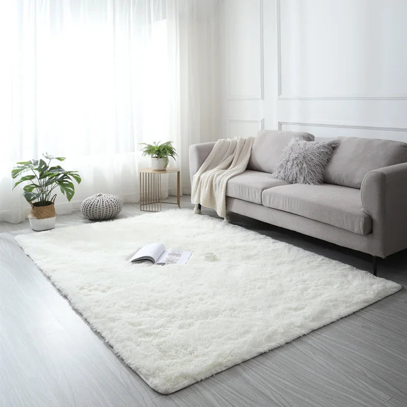 Tapete Felpudo Creme Antiderrapante para Sala e Quarto - Loja Sem Barreiras