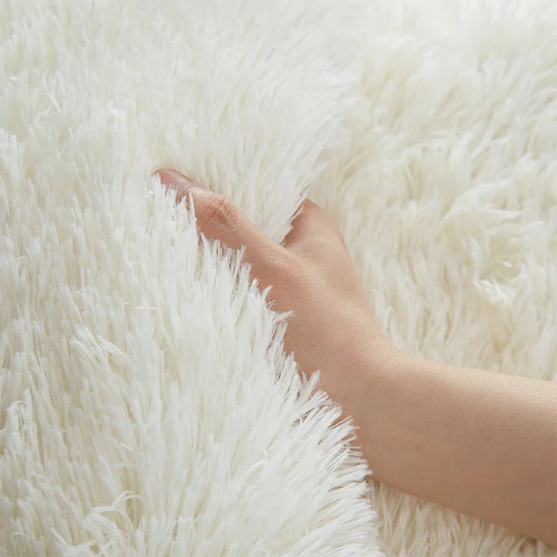 Tapete Felpudo Creme Antiderrapante para Sala e Quarto - Loja Sem Barreiras