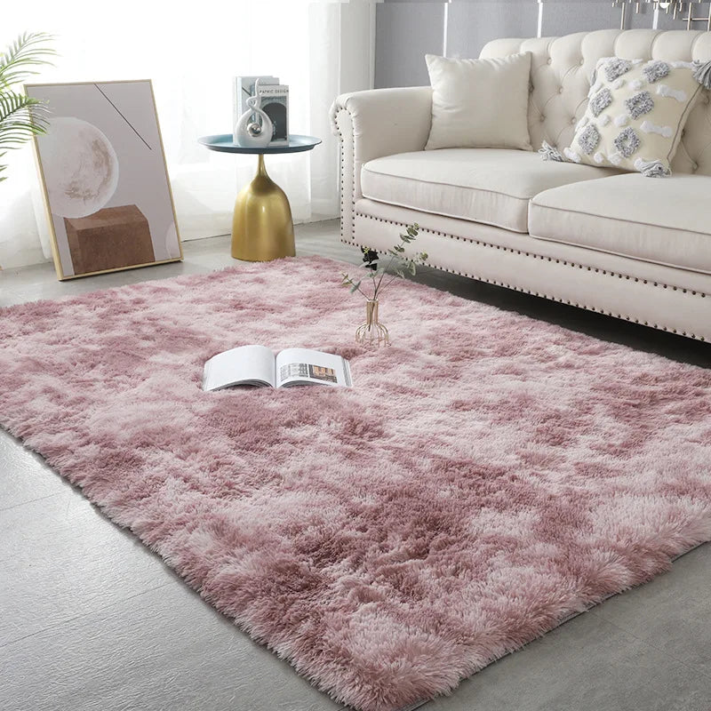 Tapete Felpudo Rosa Antiderrapante para Sala e Quarto - Loja Sem Barreiras