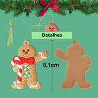 Enfeite Para Árvore de Natal em Formato de Biscoito 12 Unidades