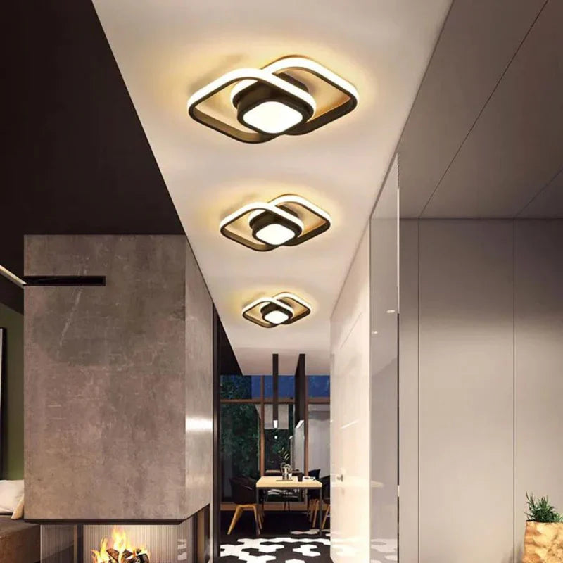 Luminária de Teto LED com Design Losangular Para Quarto e Sala - Loja Sem Barreiras