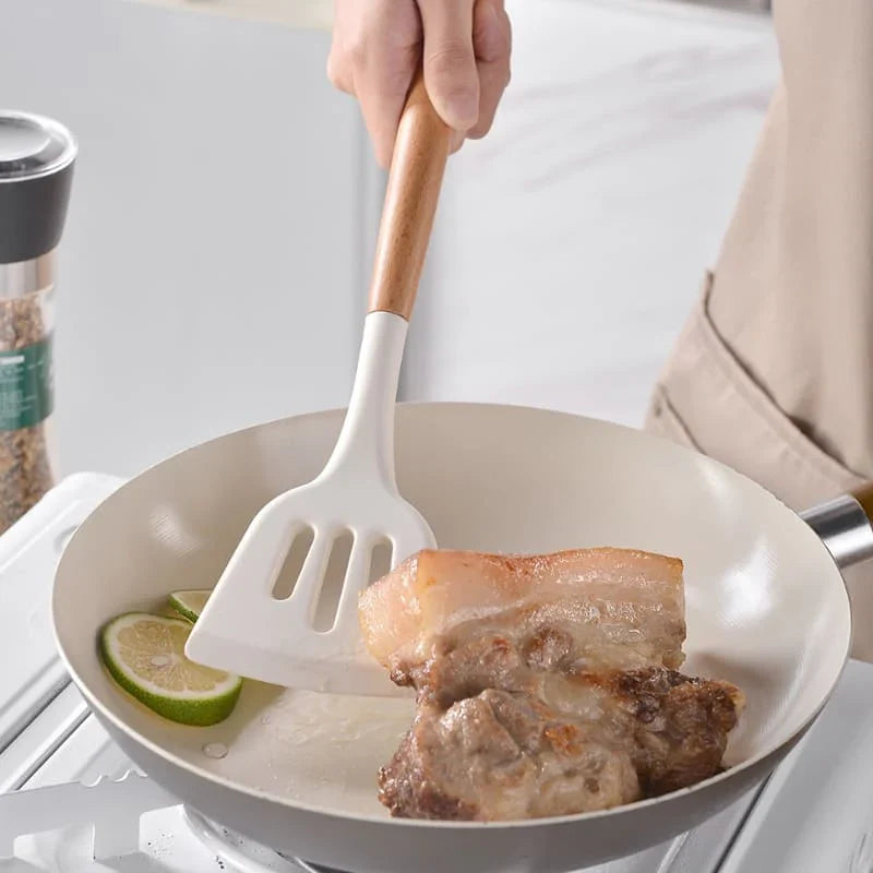 Kit de Utensílios de Cozinha de Silicone com 12 Peças